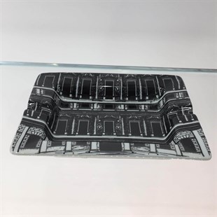 Fancy - Fancy Ashtray Whıte/Black Porcelaın 'Fırenze' 19 cm