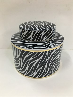 Fancy - Fancy Ceramic Black White Gold Zebra