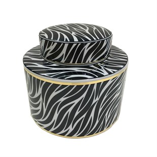 Fancy - Fancy Ceramic Black White Gold Zebra