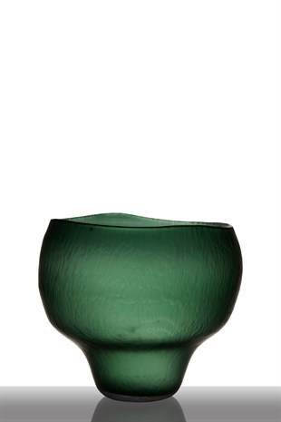 Vase Nairobi Carved Green H28 D33,5