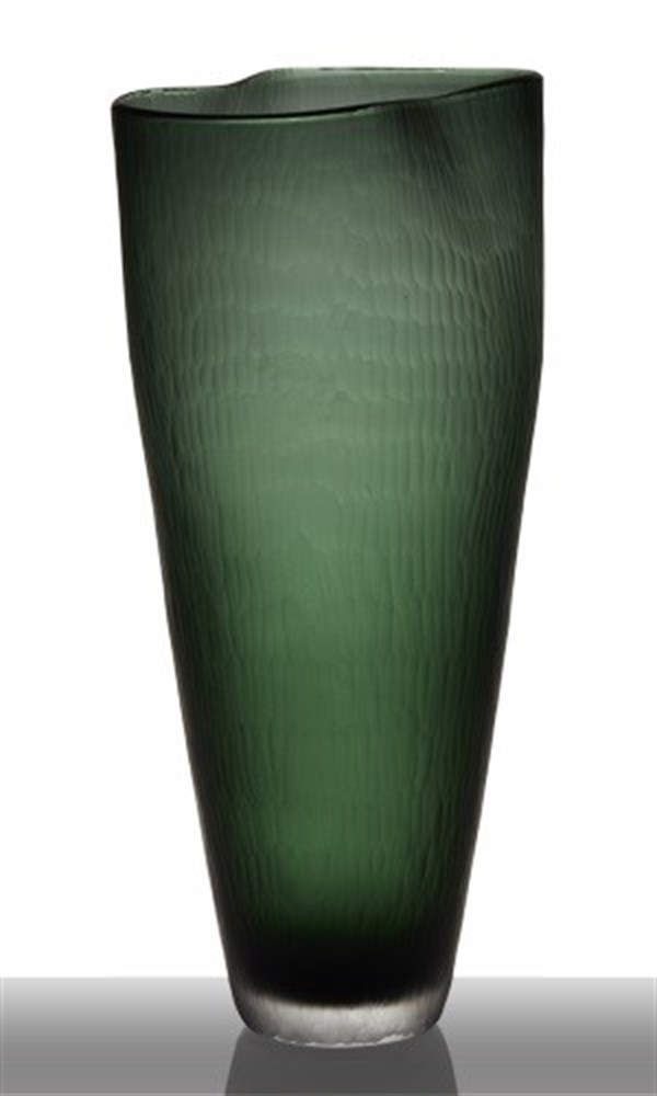 Vase Nairobi Carved Green H48 D25,5*20,5